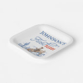 Vintag Blue Western Desert Rodeo 1. Geburtstag Pappteller (Gewinkelt)