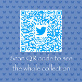 Vintag Blue White Butterfly Bow Personalisiert Mag Magnet