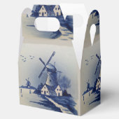 Vintag Blue White Delft Windmill Geschenkschachtel (Geöffnet)