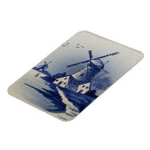 Vintag Blue White Delft Windmill Magnet (Linke Seite)