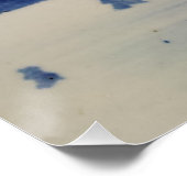 Vintag Blue White Delft Windmill Poster (Ecke)