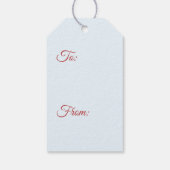 Vintag Blue Wildblume Bouquet Happy Birthday Geschenkanhänger (Rückseite)