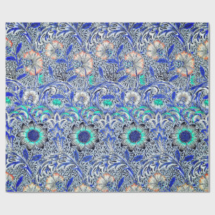 Vintag Blue William Morris Corncockle Geschenkpapier
