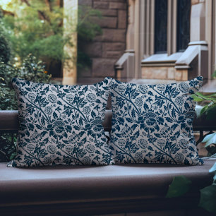 Vintag Blue William Morris Pillow Kissen