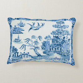 Vintag Blue Willow Accent Pillow Zierkissen