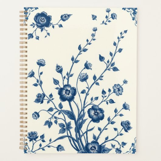 Vintag Blue Willow China Print Planer (Vorderseite)