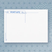 Vintag Blue Willow Postcard Postkarte