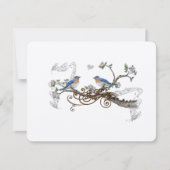 Vintag Bluebirds Wedding RSVP (Vorderseite)
