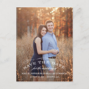 Vintag blühen Sie Save the Date Postkarte