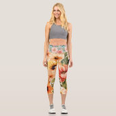 Vintag blühend zeichn capri leggings (Vorderseite)