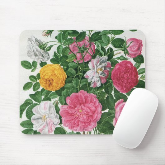 Vintag blühende Blume, Frühjahrsgärten-Rose Mousepad (Mit Mouse)