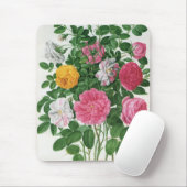 Vintag blühende Blume, Frühjahrsgärten-Rose Mousepad (Mit Mouse)