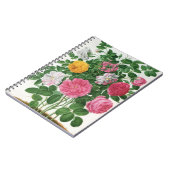 Vintag blühende Blume, Frühjahrsgärten-Rose Notizblock (Linke Seite)