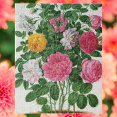 Vintag blühende Blume, Frühjahrsgärten-Rose Puzzle