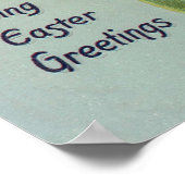 Vintag blühende violette Blumen in einem Ostereier Poster (Ecke)