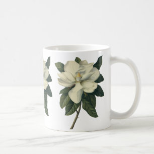 Vintag blühende weiße Magnolia-Blossom-Blume Kaffeetasse