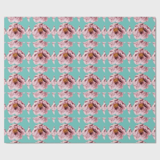 Vintag blühendes Tornmuster Geschenkpapier (Flach)