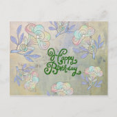 Vintag Blume Postkarte (Vorderseite)