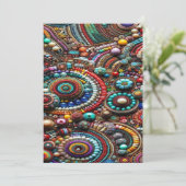 Vintag blumenreich einladung (Stehend Vorderseite)