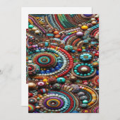 Vintag blumenreich einladung (Vorne/Hinten)