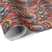 Vintag blumenreich geschenkpapier (Rolleneckpunkt)