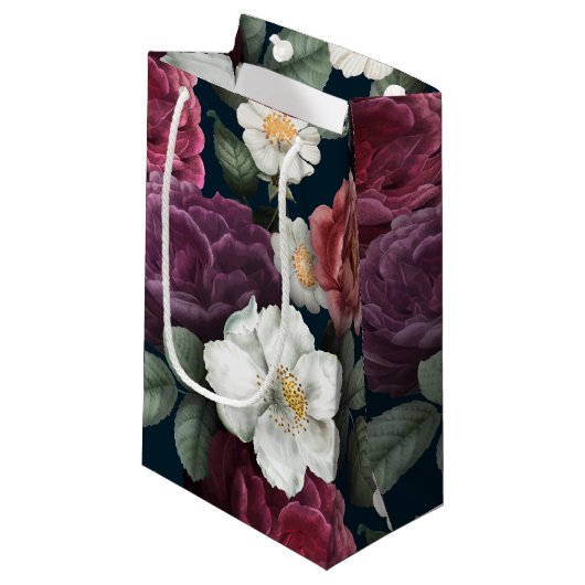 Vintag blumenreich kleine geschenktüte (Vorderseite Schrägansicht)