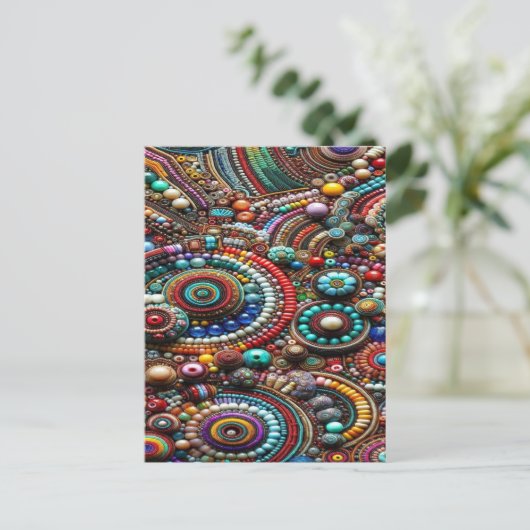 Vintag blumenreich postkarte (Stehend Vorderseite)