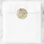 Vintag blumenreich runder aufkleber (Tasche)