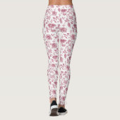 Vintag blumenrot und weiß leggings (Rückseite)