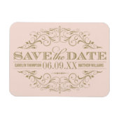 Vintag Blush Antique Geblüht Save the Date Magnet (Horizontal)