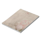 Vintag Blush Bloral Peak Notizblock (Rotiert)