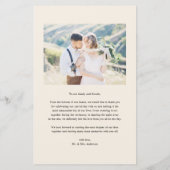 Vintag Blush Blume Hochzeit Foto Danke Karte (Rückseite)