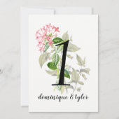 Vintag Blush Blume Hochzeit Tischnummer (Vorderseite)