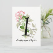 Vintag Blush Blume Hochzeit Tischnummer (Stehend Vorderseite)