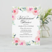 Vintag Blush Blumenkohl Probe Abendessen Einladung (Stehend Vorderseite)