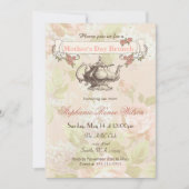 Vintag Blush Blumenmutter's Day Brunch Tee Party Einladung (Vorderseite)