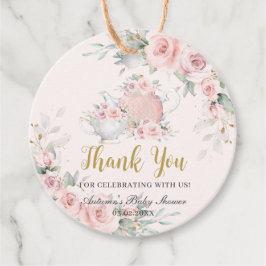 Vintag Blush Blumenstrauß High Tee Baby Brautparty Geschenkanhänger