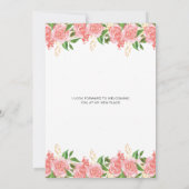 Vintag Blush Blumentasten Ich habe mich bewegt Ankündigung (Rückseite)