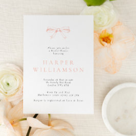 Vintag Blush Bow Brautparty Einladung