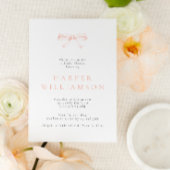 Vintag Blush Bow Brautparty Einladung