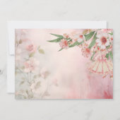 Vintag Blush Dress Wedding Vielen Dank Dankeskarte (Rückseite)