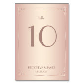 Vintag Blush-Hochzeit-Tischnummern Tischnummer (Rückseite)