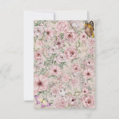 Vintag Blush Peony Dankeschön Karte (Rückseite)