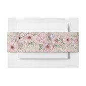 Vintag Blush Peony Wedding Einladungsbanderole (Vorderseite Beispiel)