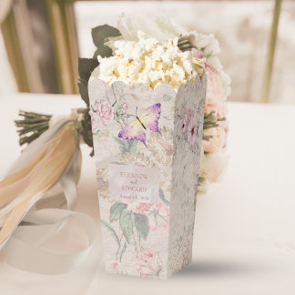 Vintag Blush Peony Wedding Popcorn Geschenkschachtel