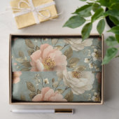 Vintag Blush Pink Blumenmuster Decoupage Seidenpapier (Geschenk)