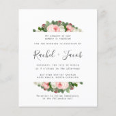 Vintag Blush Pink Burgundy Marsala Rose Hochzeit (Vorderseite)