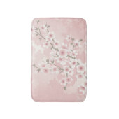 Vintag Blush PInk Cherry Blossom Badematte (Vorderseite Vertikal)