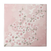 Vintag Blush PInk Cherry Blossom Fliese (Vorderseite)