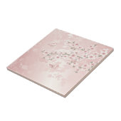 Vintag Blush PInk Cherry Blossom Fliese (Seite)